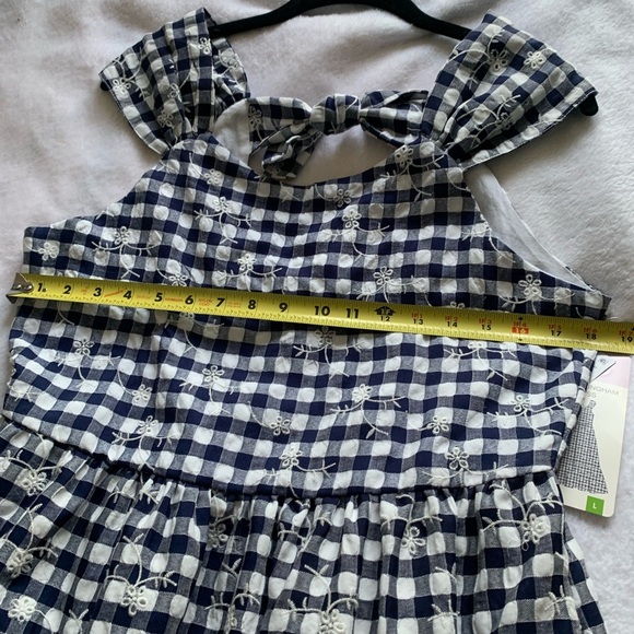 Blueberi Boulevard Navy and White Gingham Sundress - Picture 6 of 13